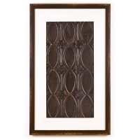 1 Panel X-Large Rectangle with Distressed Brown Frame