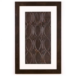 1 Panel X-Large Rectangle with Espresso Brown Frame