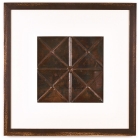 1 Panel Large Square with Distressed Brown Frame