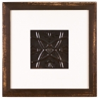 1 Panel Medium Square with Distressed Brown Frame