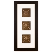 3 Panel Medium Rectangle with Classic Black Frame