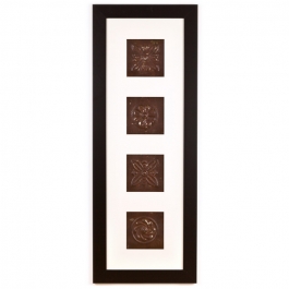 4 Panel Large Rectangle with Classic Black Frame