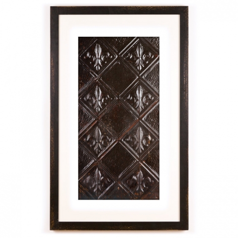 1 Panel X-Large Rectangle with Distressed Black Frame