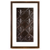 1 Panel X-Large Rectangle with Distressed Brown Frame