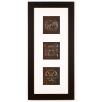 3 Panel Medium Rectangle with Classic Black Frame