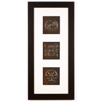 3 Panel Medium Rectangle with Classic Black Frame