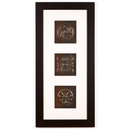 3 Panel Medium Rectangle with Classic Black Frame