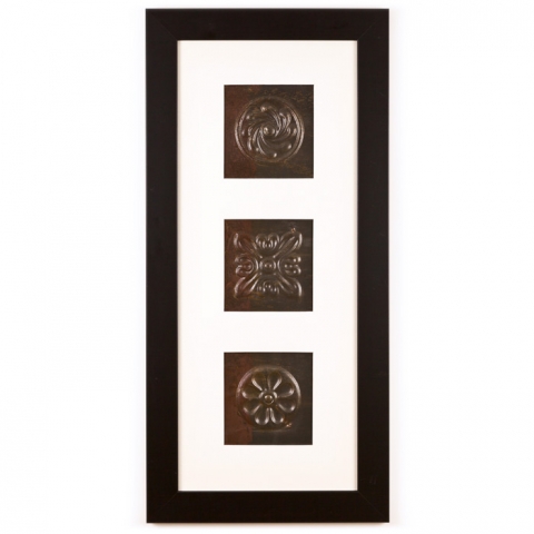 3 Panel Medium Rectangle with Classic Black Frame