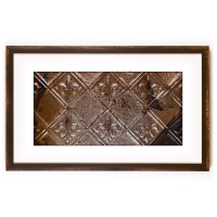 1 Panel X-Large Rectangle with Distressed Brown Frame