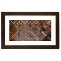 1 Panel X-Large Rectangle with Espresso Brown Frame