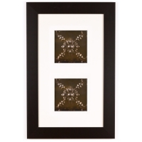 2 Panel Small Rectangle with Classic Black Frame