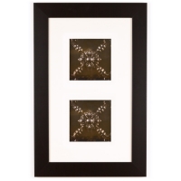 2 Panel Small Rectangle with Classic Black Frame