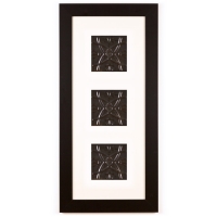 3 Panel Medium Rectangle with Classic Black Frame