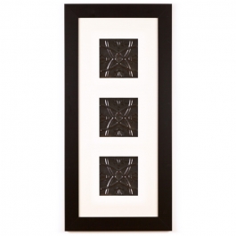 3 Panel Medium Rectangle with Classic Black Frame