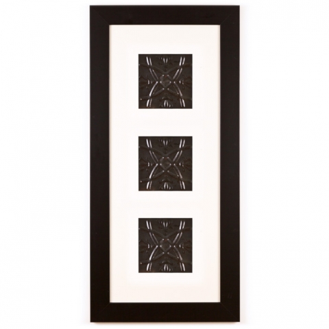 3 Panel Medium Rectangle with Classic Black Frame