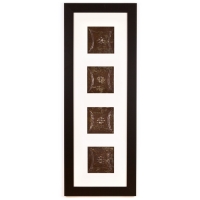 4 Panel Large Rectangle with Classic Black Frame