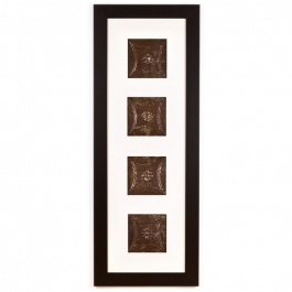 4 Panel Large Rectangle with Classic Black Frame