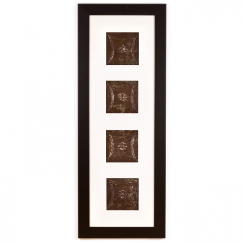 4 Panel Large Rectangle with Classic Black Frame