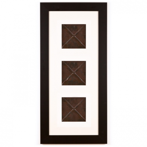 3 Panel Medium Rectangle with Classic Black Frame