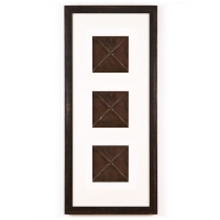3 Panel Medium Rectangle with Distressed Black Frame