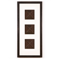 3 Panel Medium Rectangle with Distressed Black Frame