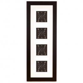 4 Panel Large Rectangle with Classic Black Frame