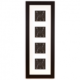 4 Panel Large Rectangle with Classic Black Frame