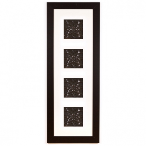 4 Panel Large Rectangle with Classic Black Frame