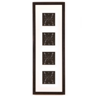 4 Panel Large Rectangle with Distressed Black Frame