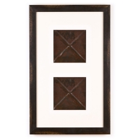 2 Panel Small Rectangle with Distressed Black Frame