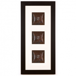 3 Panel Medium Rectangle with Classic Black Frame