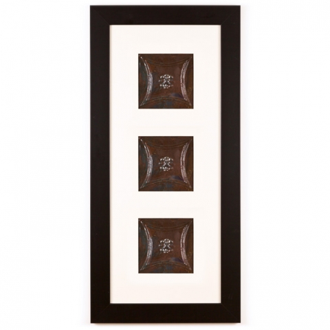 3 Panel Medium Rectangle with Classic Black Frame