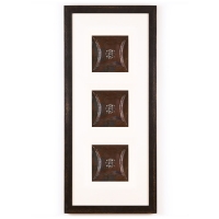 3 Panel Medium Rectangle with Distressed Black Frame