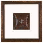 1 Panel Medium Square with Distressed Brown Frame