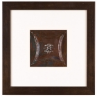 1 Panel Medium Square with Espresso Brown Frame