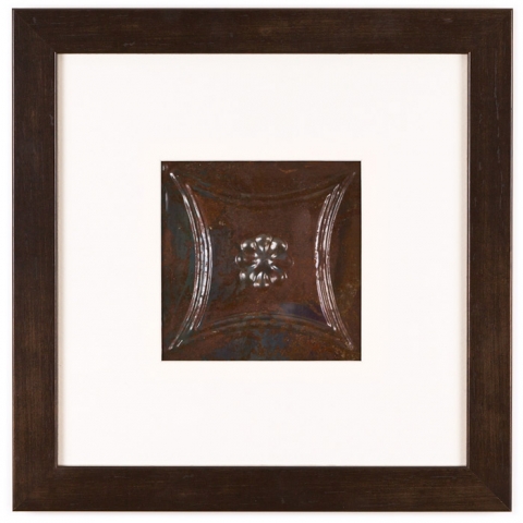 1 Panel Medium Square with Espresso Brown Frame