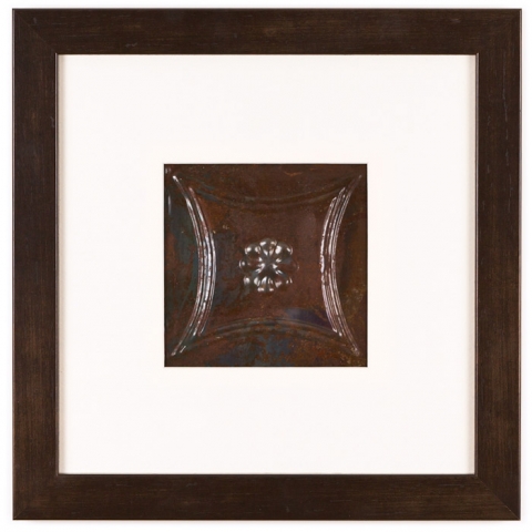 1 Panel Medium Square with Espresso Brown Frame