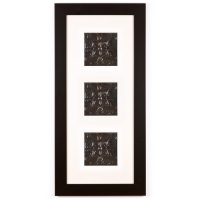 3 Panel Medium Rectangle with Classic Black Frame