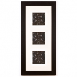 3 Panel Medium Rectangle with Classic Black Frame