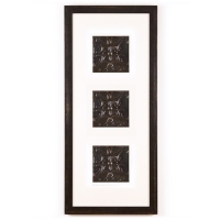 3 Panel Medium Rectangle with Distressed Black Frame