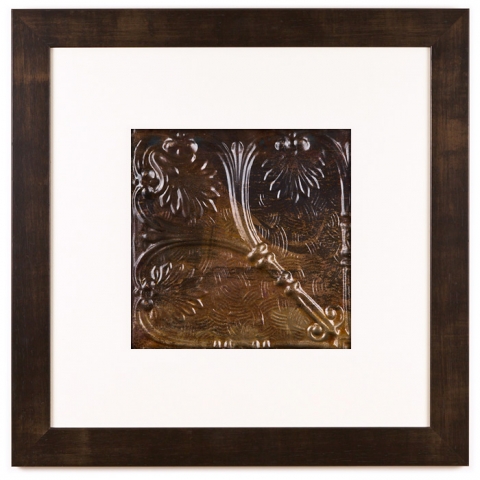 1 Panel Large Square with Espresso Brown Frame