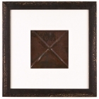 1 Panel Medium Square with Distressed Black Frame