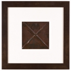 1 Panel Medium Square with Espresso Brown Frame