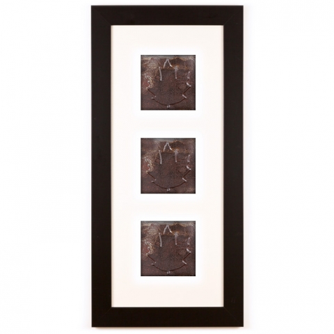 3 Panel Medium Rectangle with Classic Black Frame