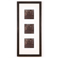 3 Panel Medium Rectangle with Distressed Black Frame