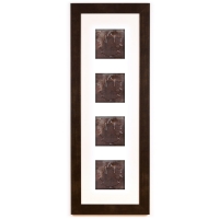 4 Panel Large Rectangle with Espresso Brown Frame