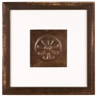 1 Panel Medium Square with Distressed Brown Frame