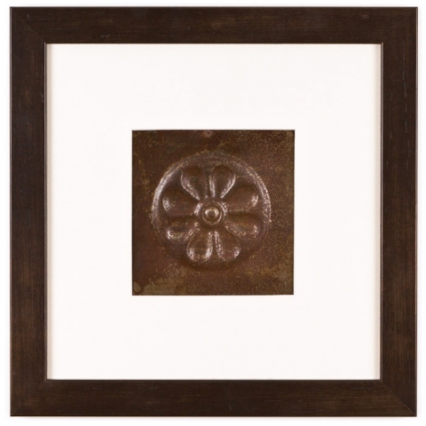 1 Panel Medium Square with Espresso Brown Frame