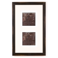 2 Panel Small Rectangle with Distressed Black Frame