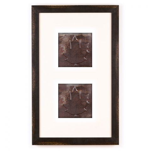 2 Panel Small Rectangle with Distressed Black Frame